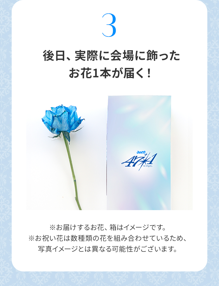 特典フロー3：会場装飾とニックネーム掲載